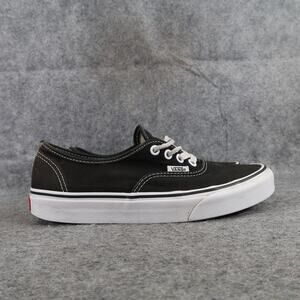 Vans Shoes Womens 7.5 Sneakers Authentic Skate Casual Black Canvas Lace Up Men 6